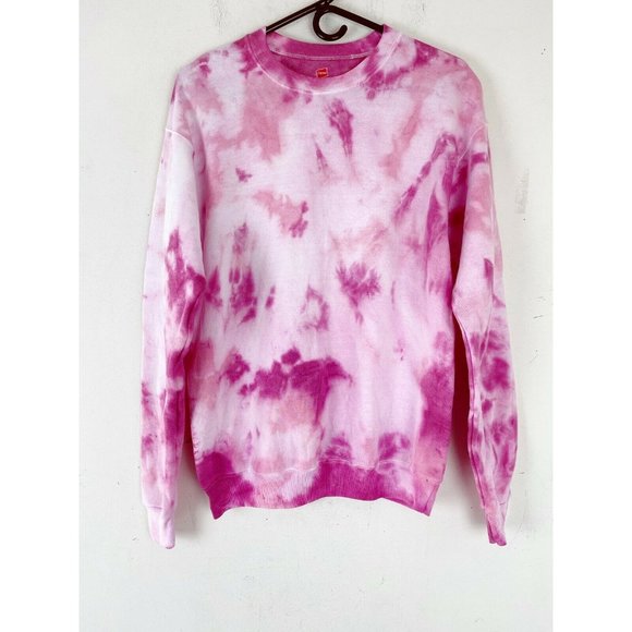 Pink and White Tie Dye Sweatshirt Size Small - Picture 9 of 10